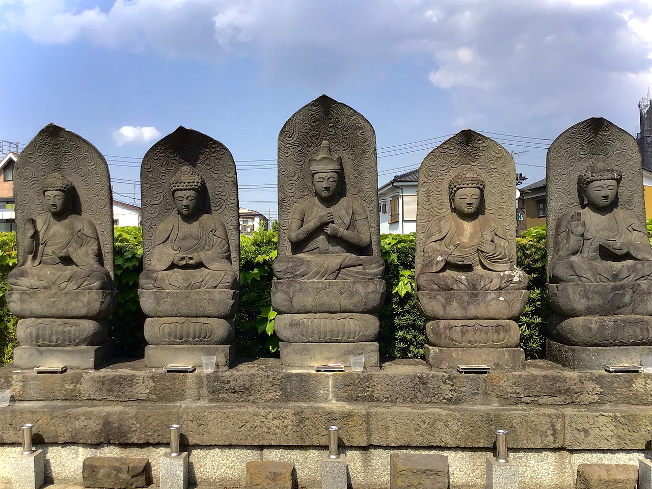 The Five Tathāgatas in Shishoin Temple (Tokyo)
